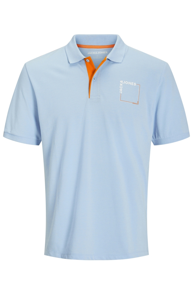 JJVERNER POLO SS 12269307 CHAMBRAY BLUE/MELANGE